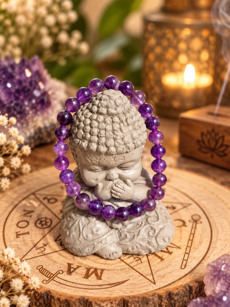 La Sérénité Violette, bracelet améthyste, La Clé De Salomon